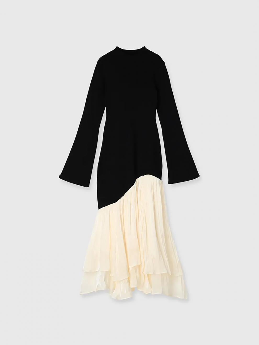 【dress】ドッキングニットワンピース　N2894