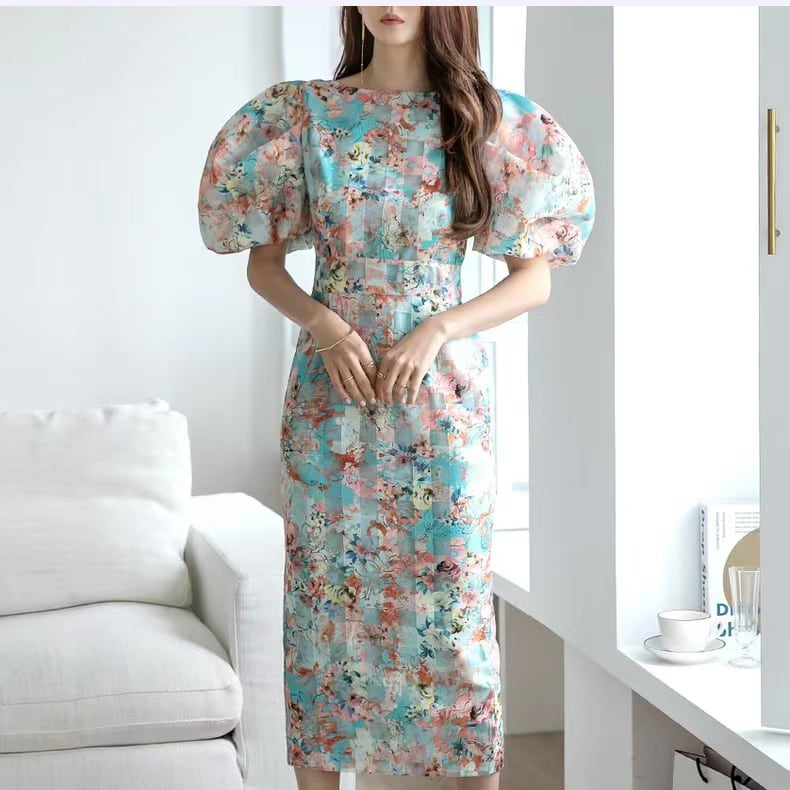 【dress】プリントワンピース　M24812