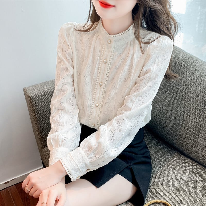 【tops】レースシャツトップス　M25424