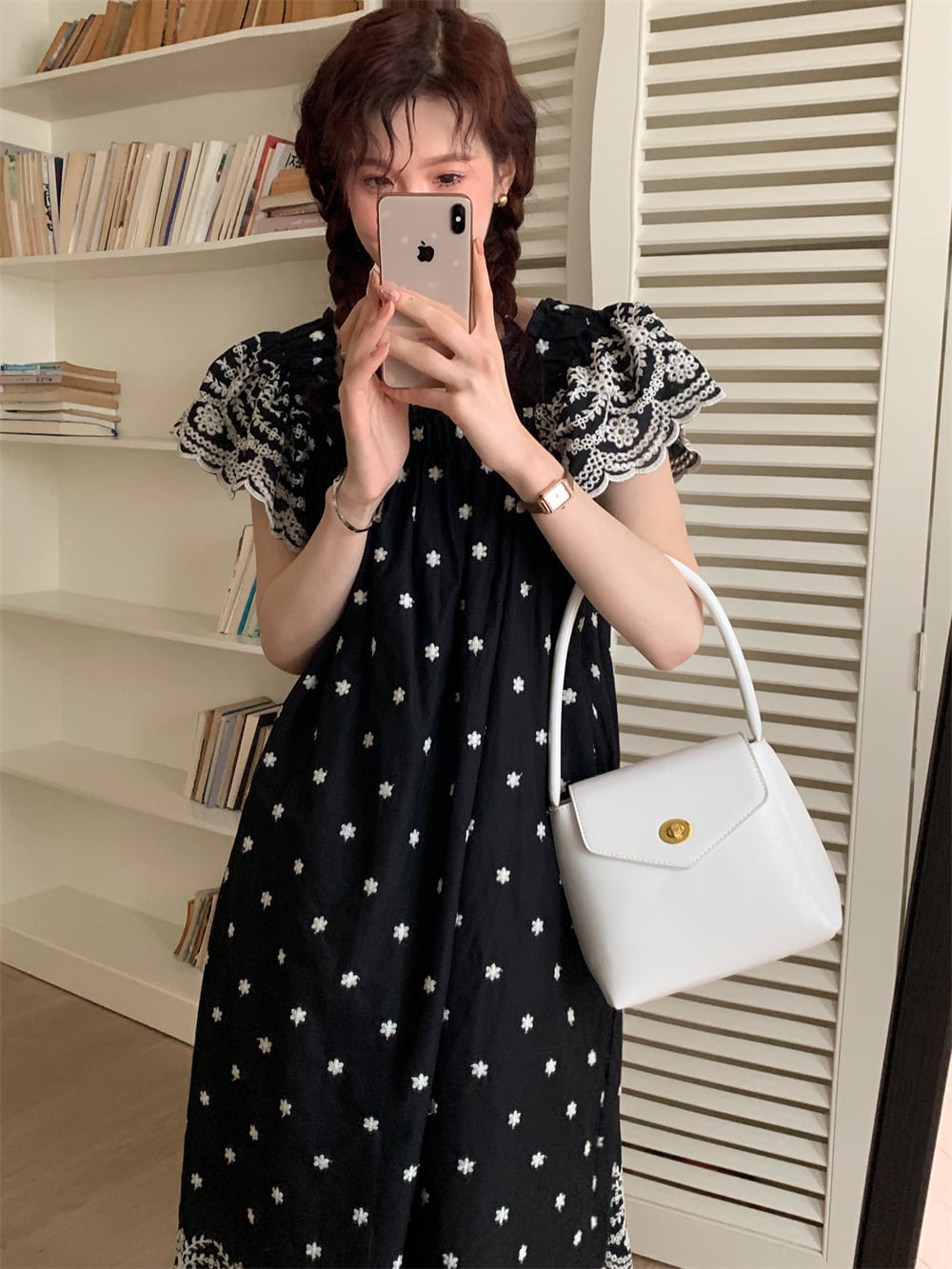 【dress】刺繍ワンピース　M24729
