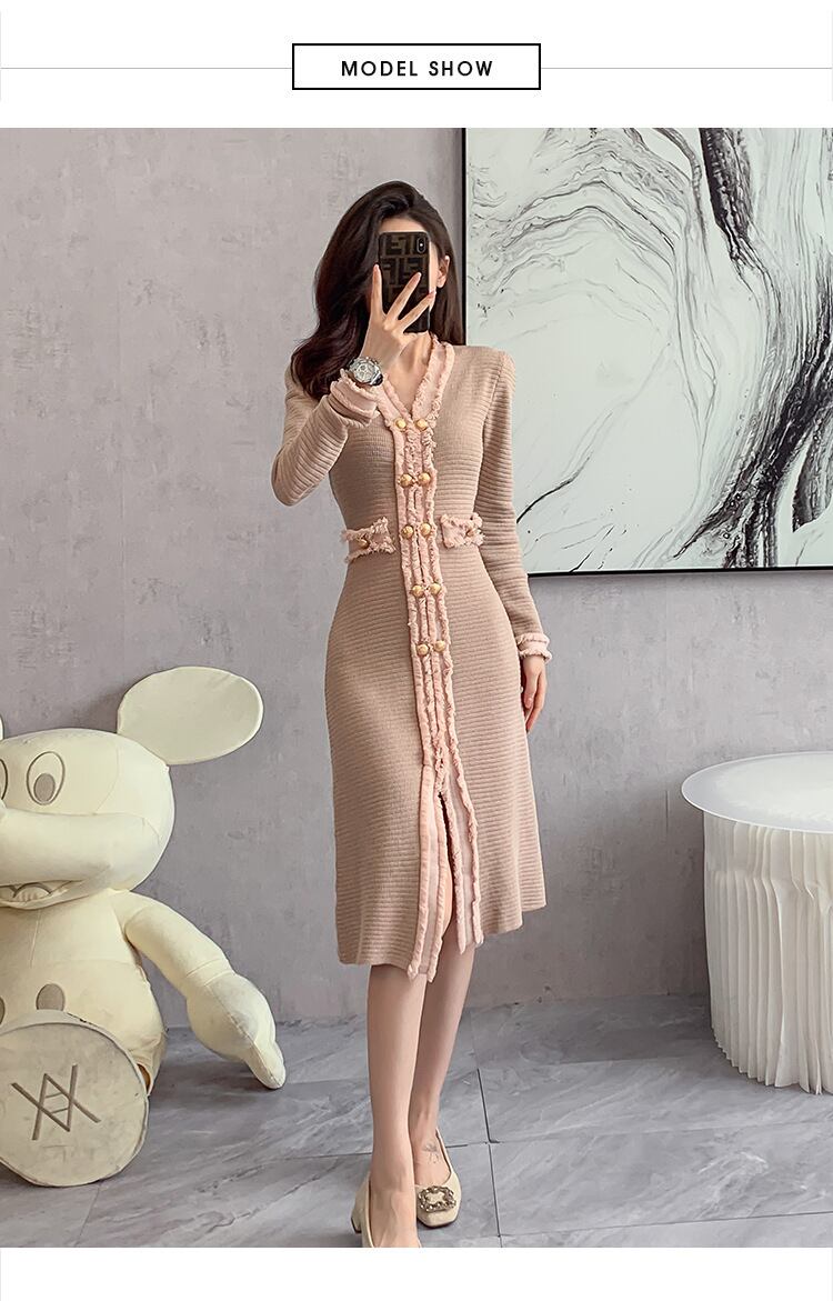 【dress】ボタンデザインワンピース　M19105