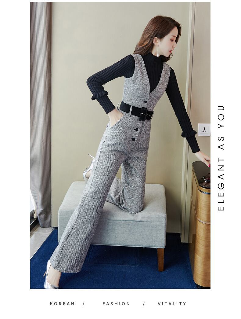 【set】トップス+オシャレオールインワン２点セット G2863