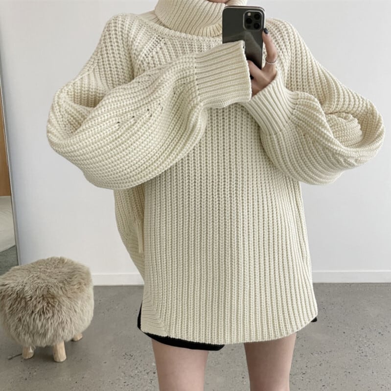 【tops】ハイネックニットセーター　M27577