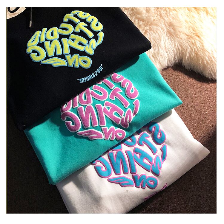 【tops】韓国ファッションINS風フード付き長袖英字柄配色ゆったり着回しF0805