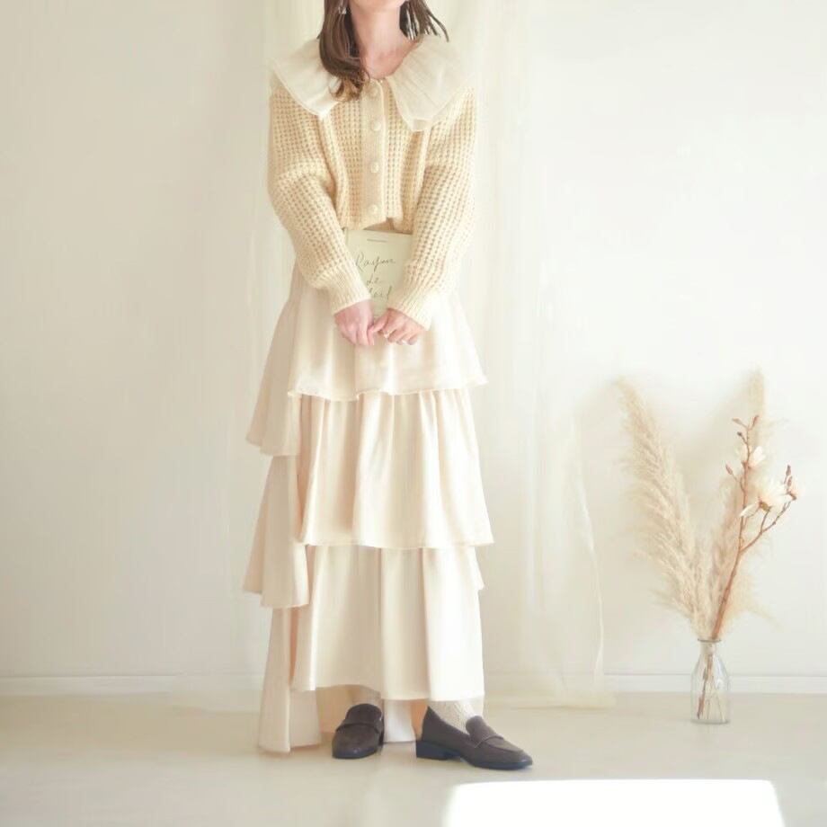 【outer】ドールカラーニットカーデ　M27079
