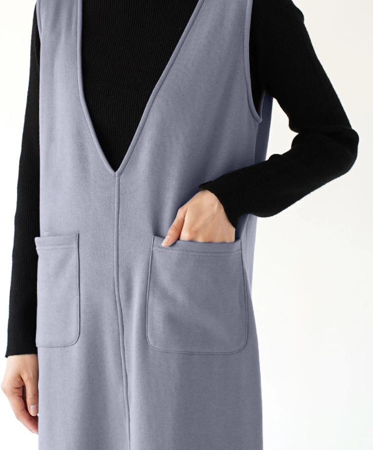 【dress】Vネックベストワンピース　M28037