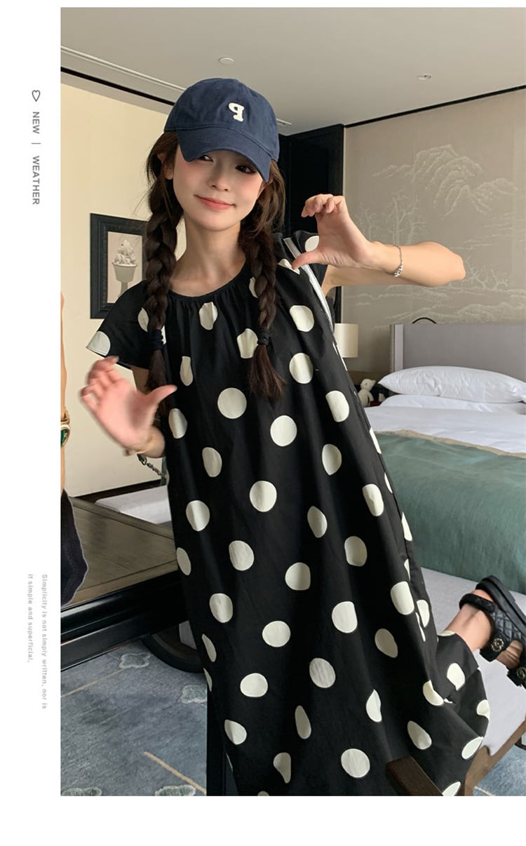 【dress】ドット柄ワンピース　M23927