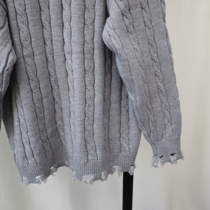 【tops】不規則 イレギュラーニットセーター　M28597