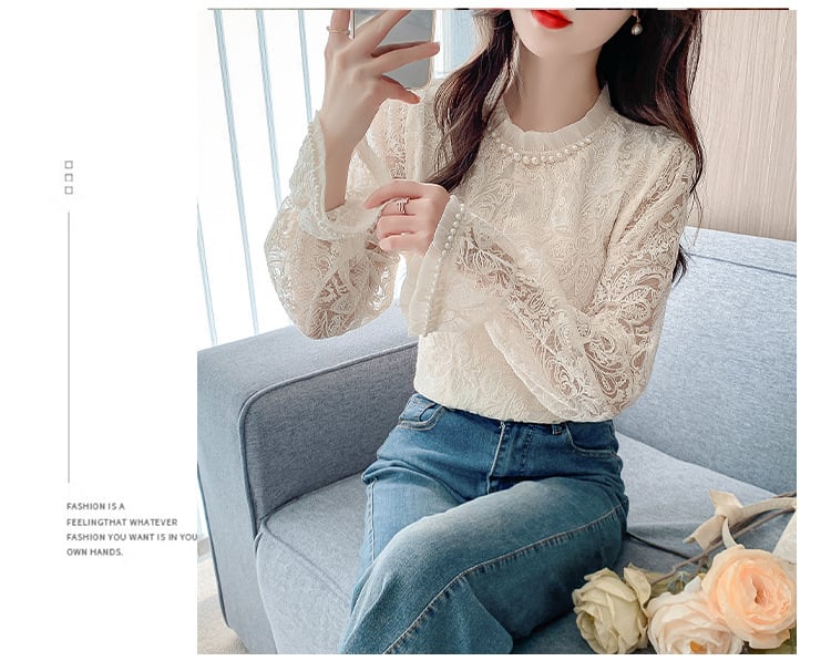 【tops】レースシャツトップス　M28803