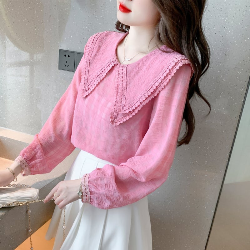 【tops】ドールカラーシャツトップス　M28616