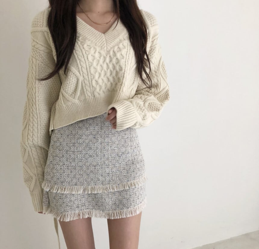 【tops】ニットセーター　M25602