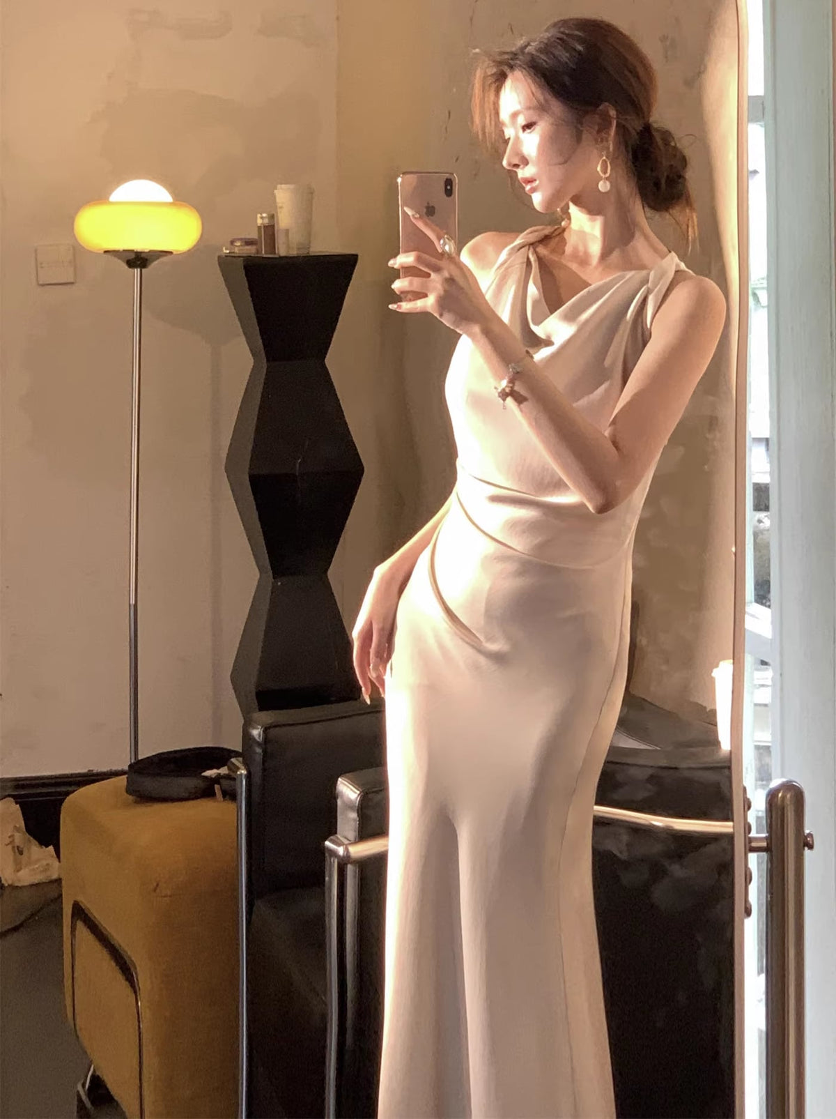【dress】ノースリーブロングワンピース Q7983