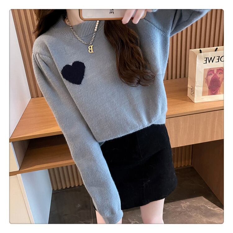 【tops】クルーネックニットセーター　M18596