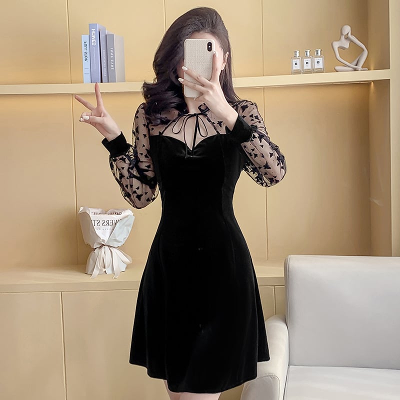 【dress】チュールコンビデートワンピース　M28736