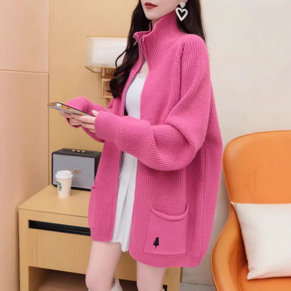 【outer】ファスナーニットカーデ　M27547