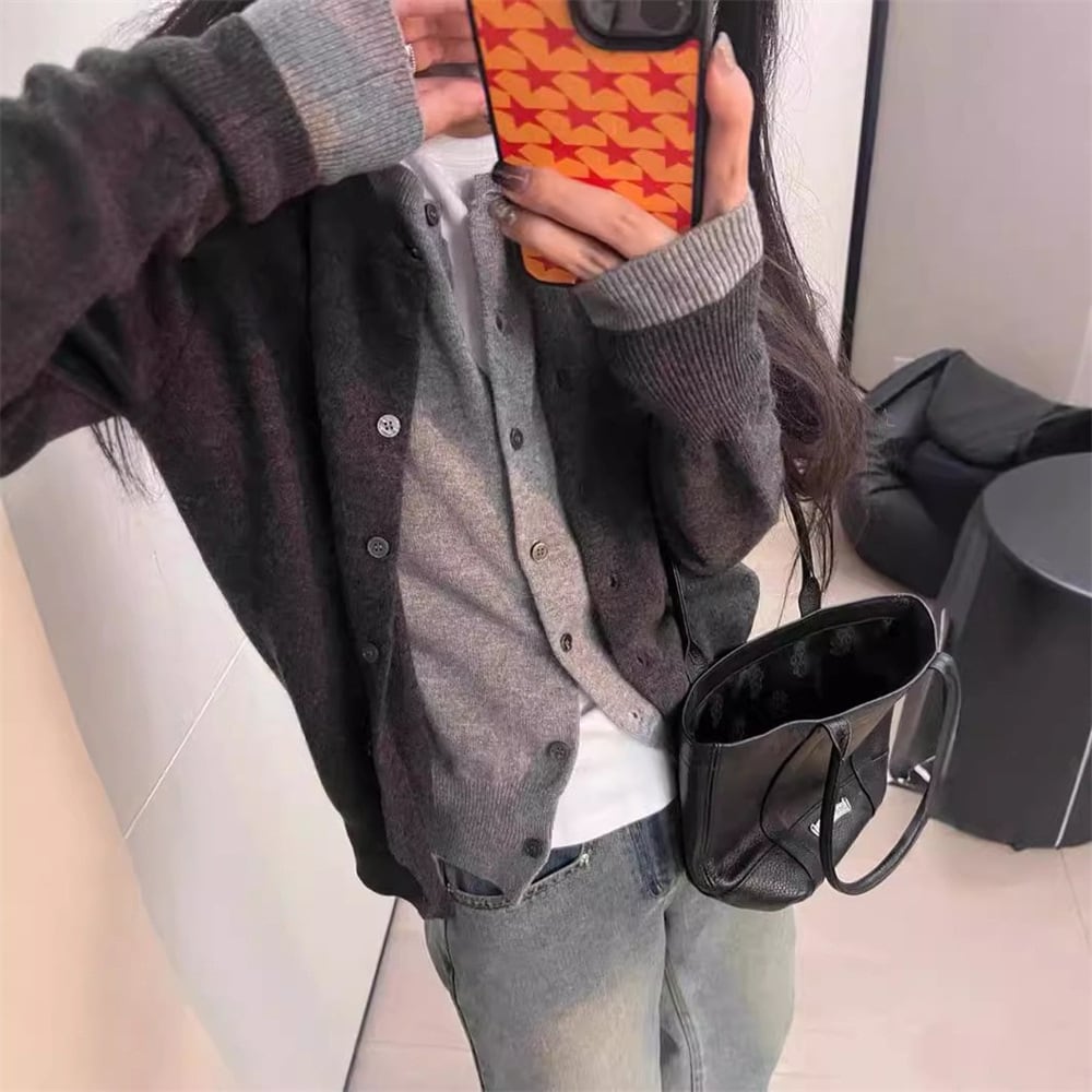 【outer】切り替えニットカーデ　M25971