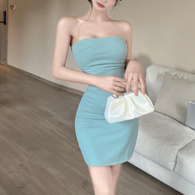 【dress】タイトチューブドレス Q8194