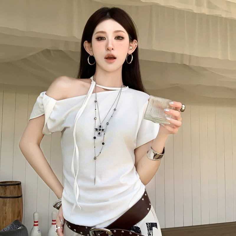 【tops】フリル裾トップス Q8512