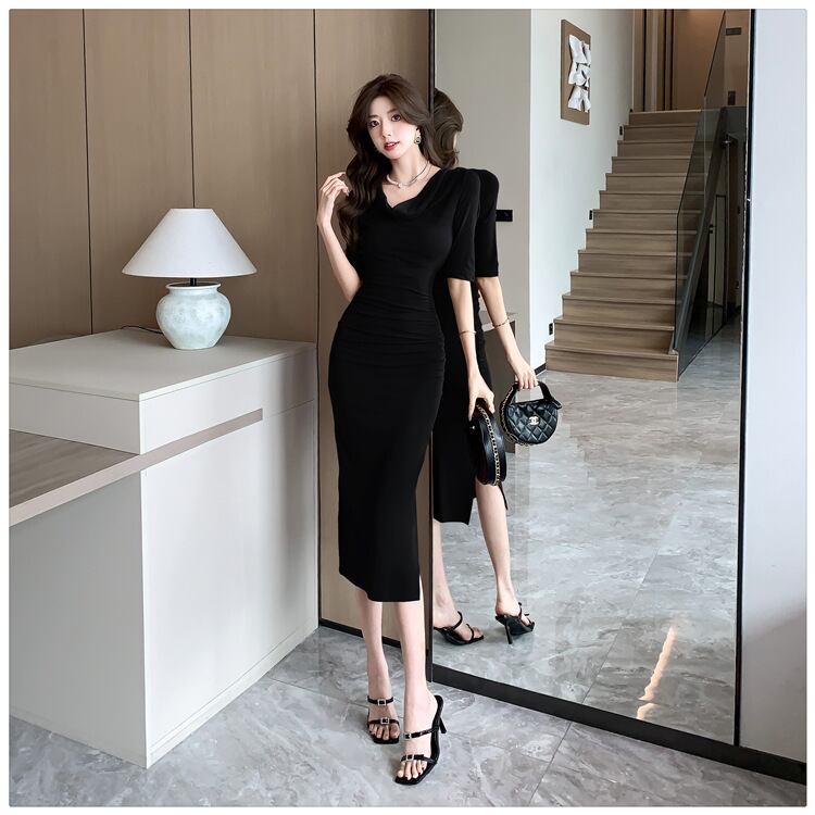 【dress】フェミニンスリットワンピース G21277