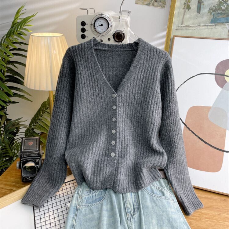 【outer】Vネックニットカーデ　M28959