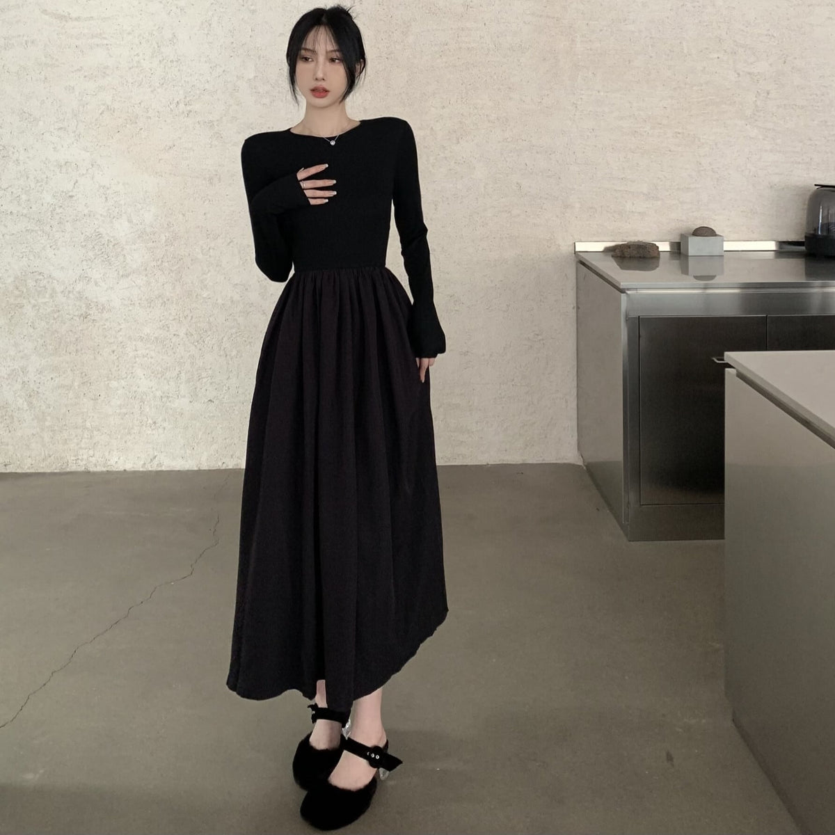 【dress】バックオーポンワンピース　M29711