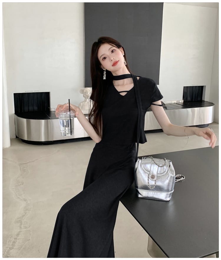 【set】Tシャツ×ロングスカートセット　M24192