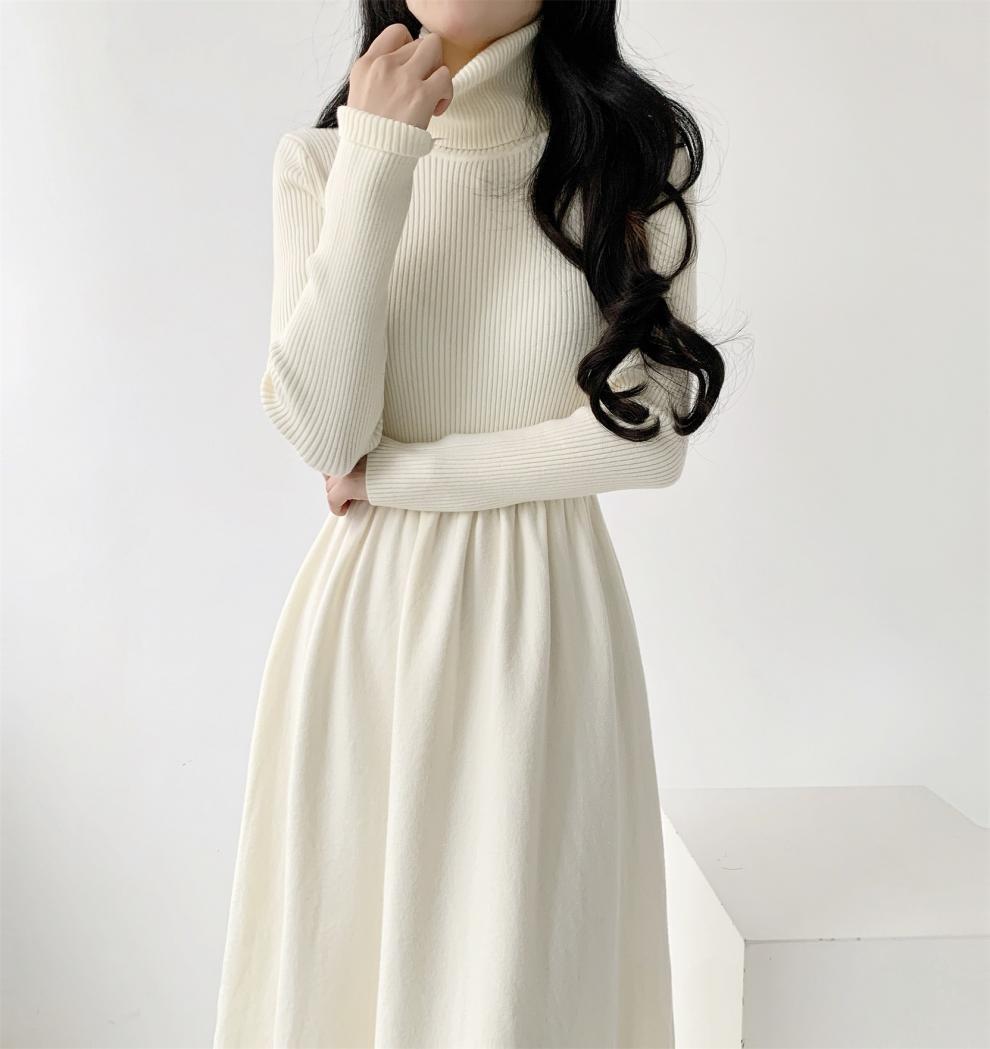 【dress】ハイネックニットワンピース　M28030