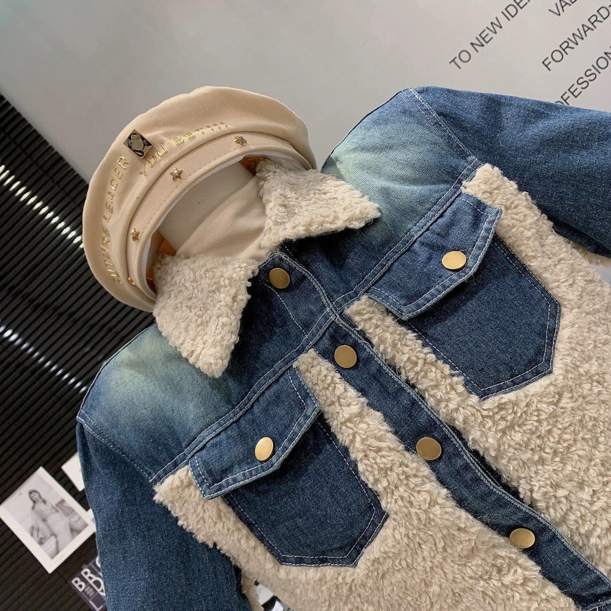 【set】ファー付きデニムセット　N2194