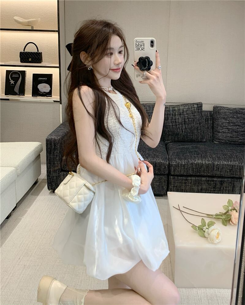 【dress】メッシュ切り替えワンピース G20106