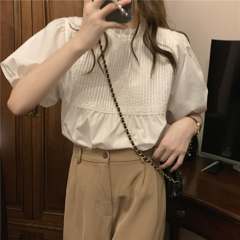 【tops】パフスリーブトップス　M25315