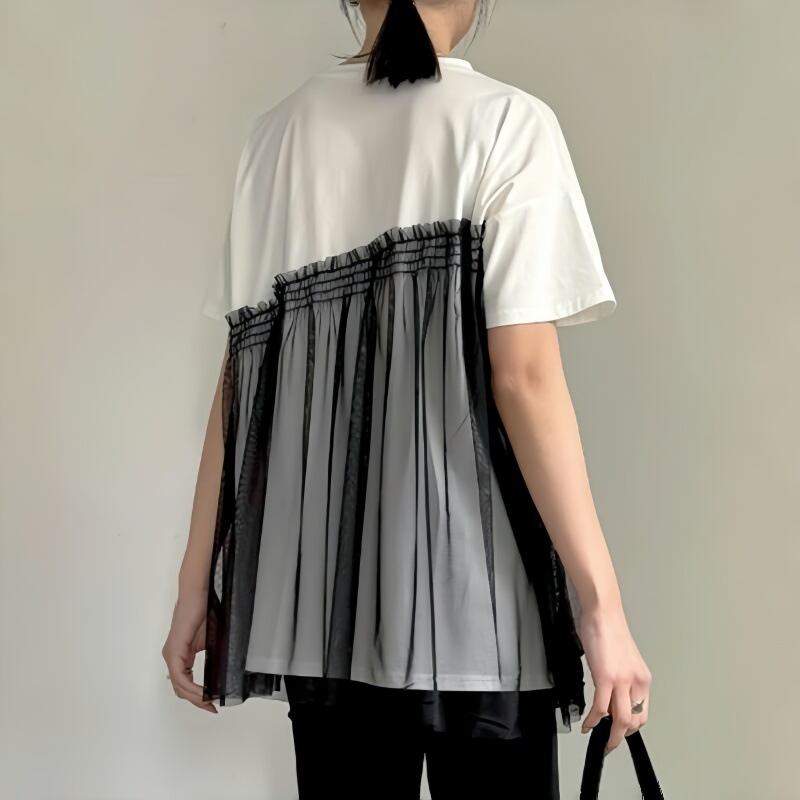 【tops】メッシュ切り替えTシャツG20304