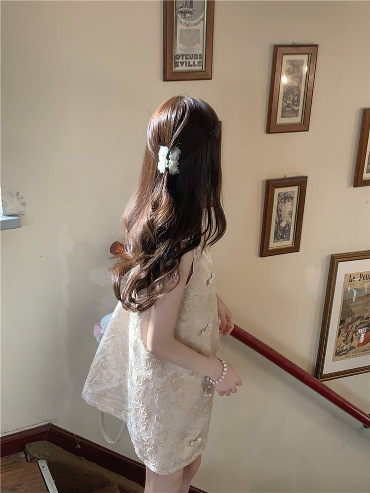 【dress】リボン付きノースリーブワンピース　M24007