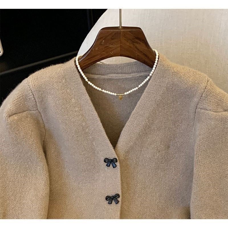 【outer】Vネックニットカーデ　M26413