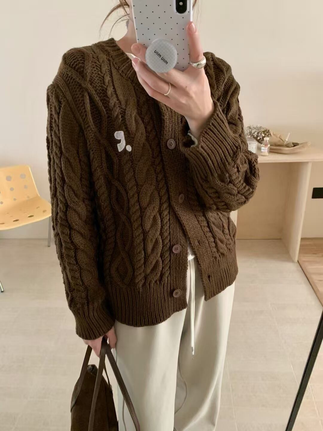 【outer】ニットカーデ　M28823