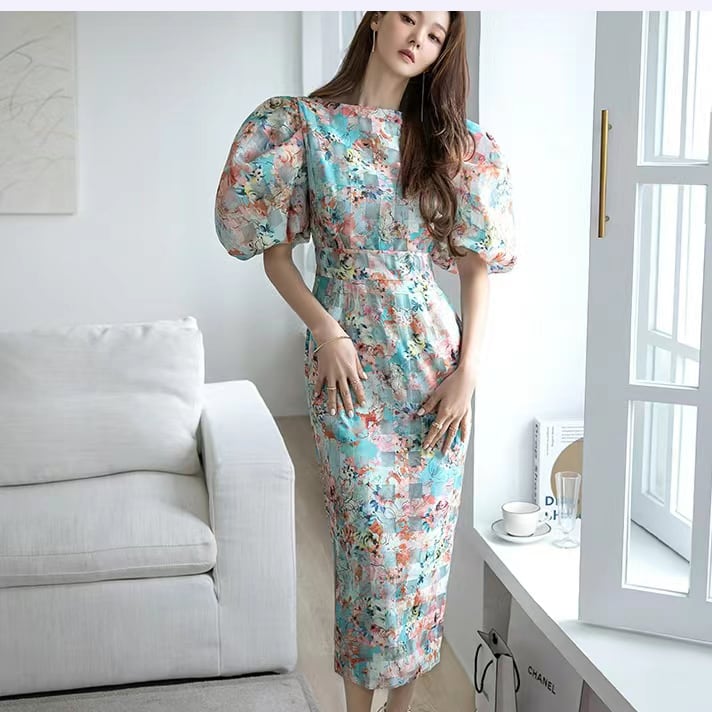【dress】プリントワンピース　M24812