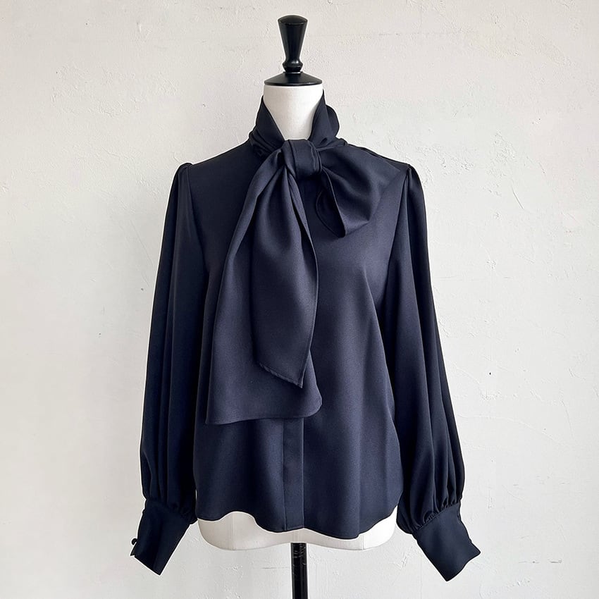 【tops】リボン付きシャツトップス　M28012