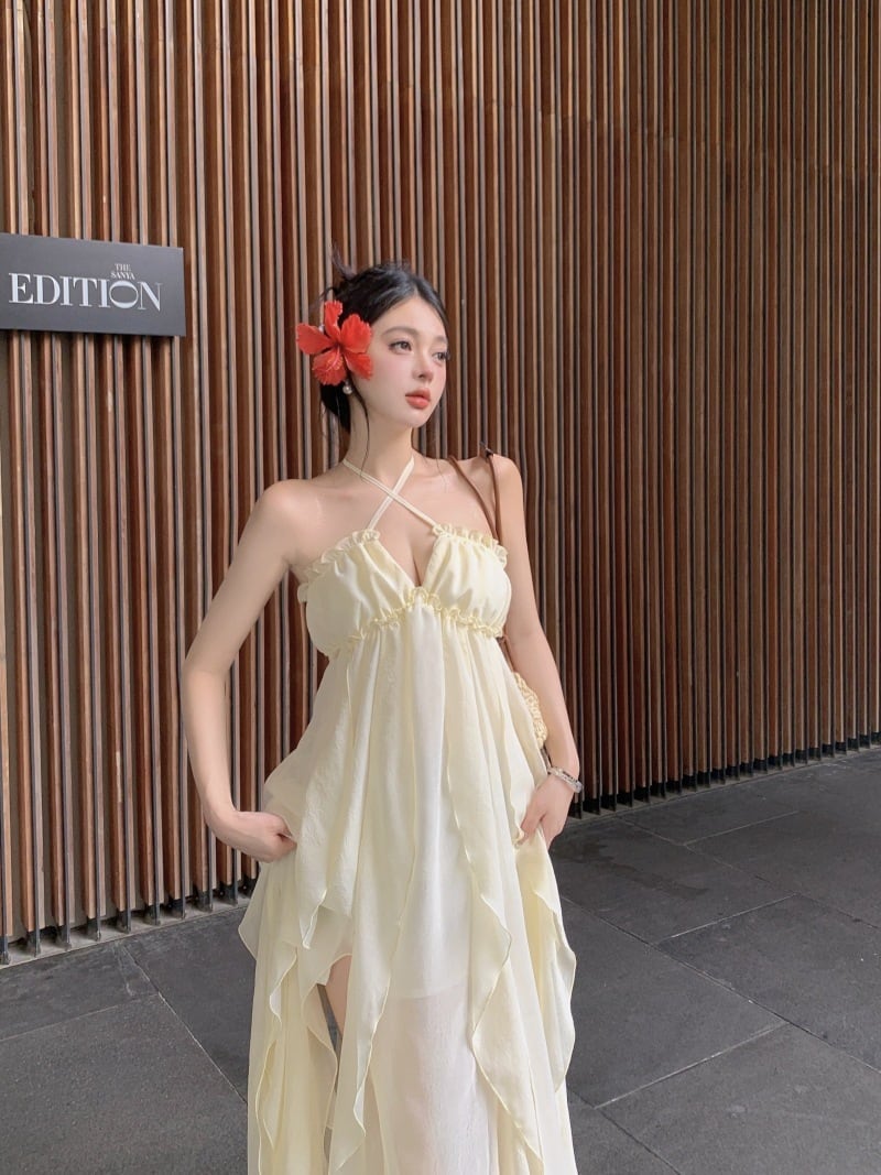 【dress】バックレスワンピース　M25007