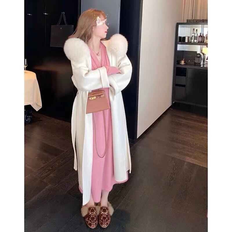 【dress】Vネックニットワンピース　M27409