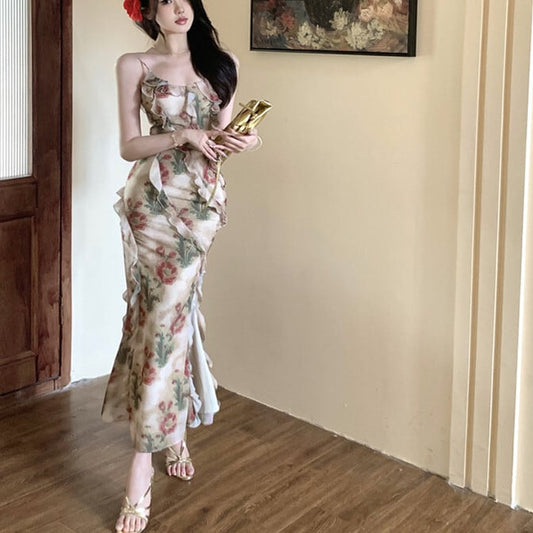 【dress】花柄キャミワンピース　M24447