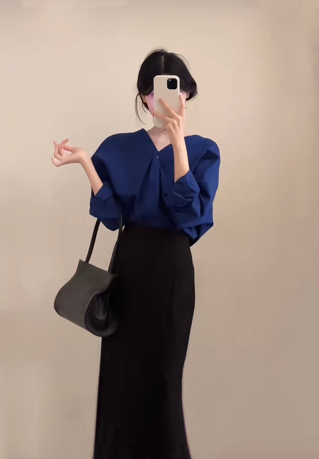 【set】Ⅴネックシャツ×ロングスカートセット     N3006