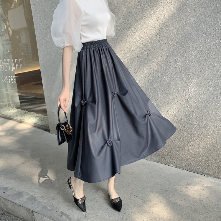 【bottoms】不規則ギャザースカートG20980