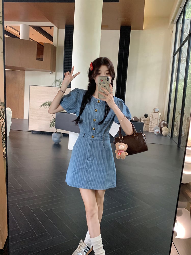 【dress】デニムワンピース　M24618