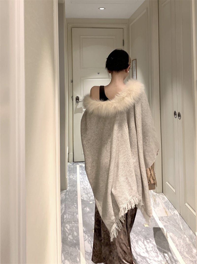 【outer】ファーケープアウター 　M27948