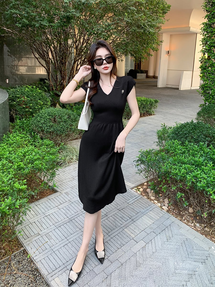 【dress】薄手ニットワンピース　M29750