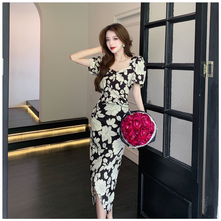 【dress】花柄ワンピース　M24974