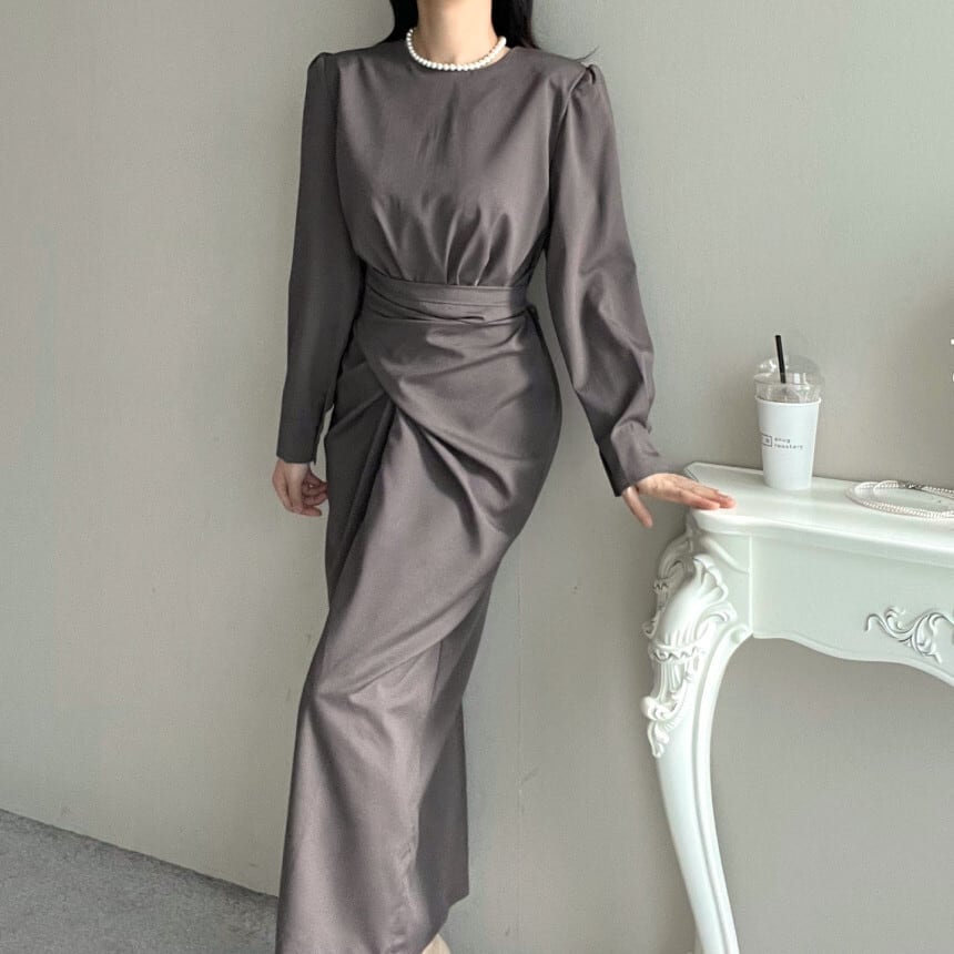 【dress】クルーネックワンピース　M29550