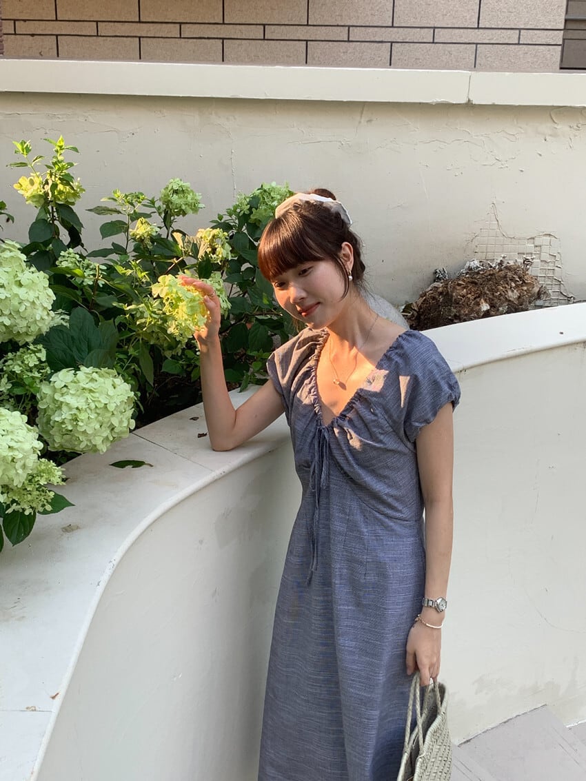 【dress】Vネックワンピース　M24642