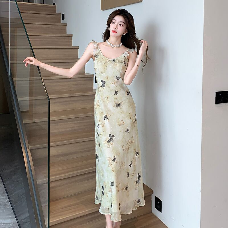 【dress】VネックプリントキャミワンピースG20647