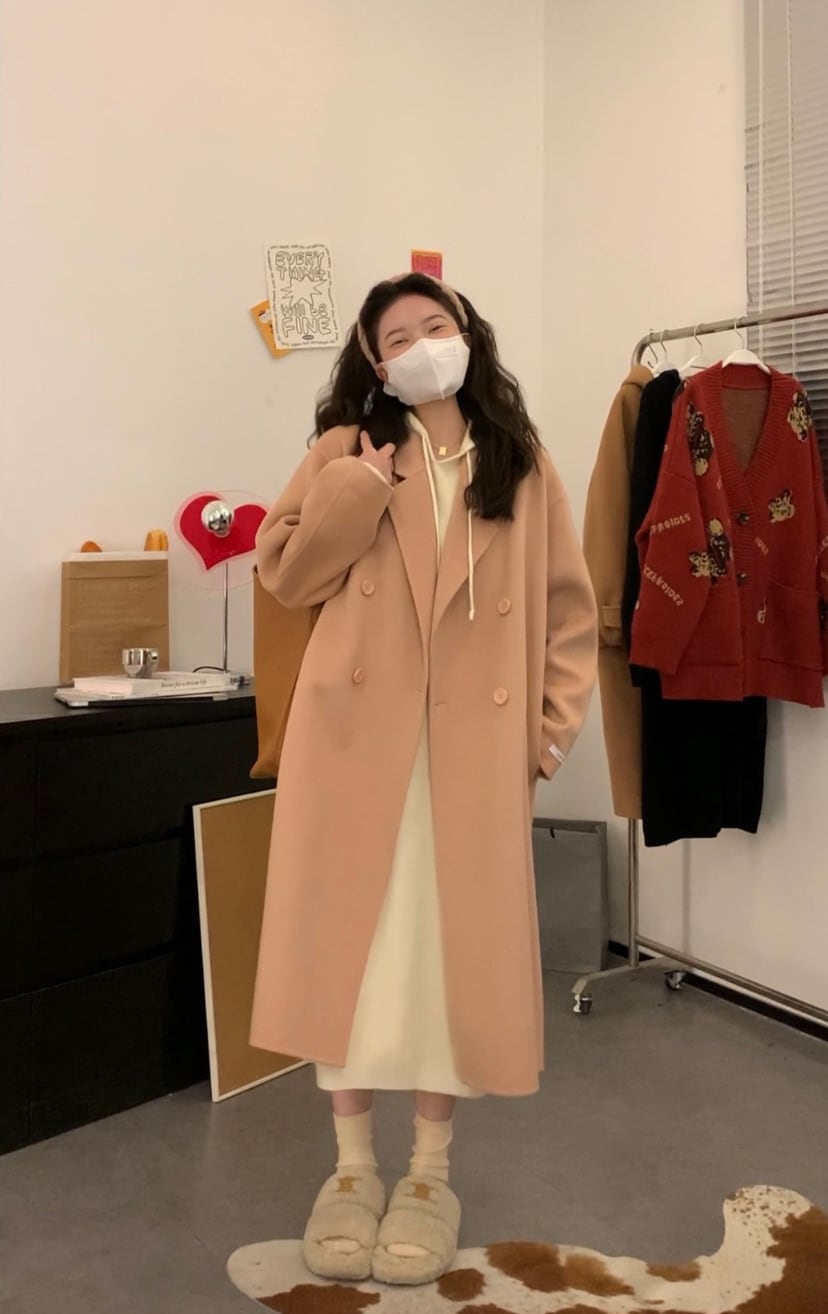 【dress】フード付きニットワンピース　M27246