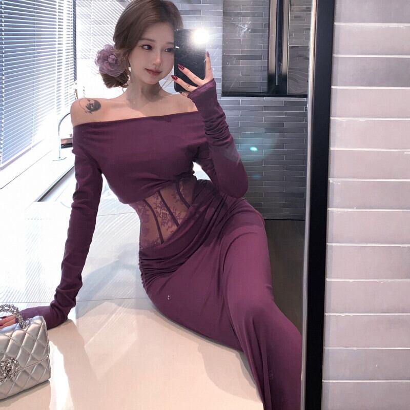 【dress】ドッキングマーメイドワンピース　M29502